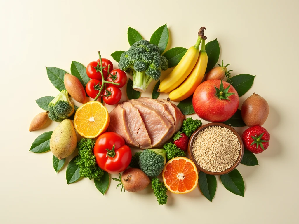 Balanced composition representing dietary variety